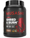 Musashi Shred & Burn Protein Chocolate Milkshake Flavour 900g - BeeVitamins