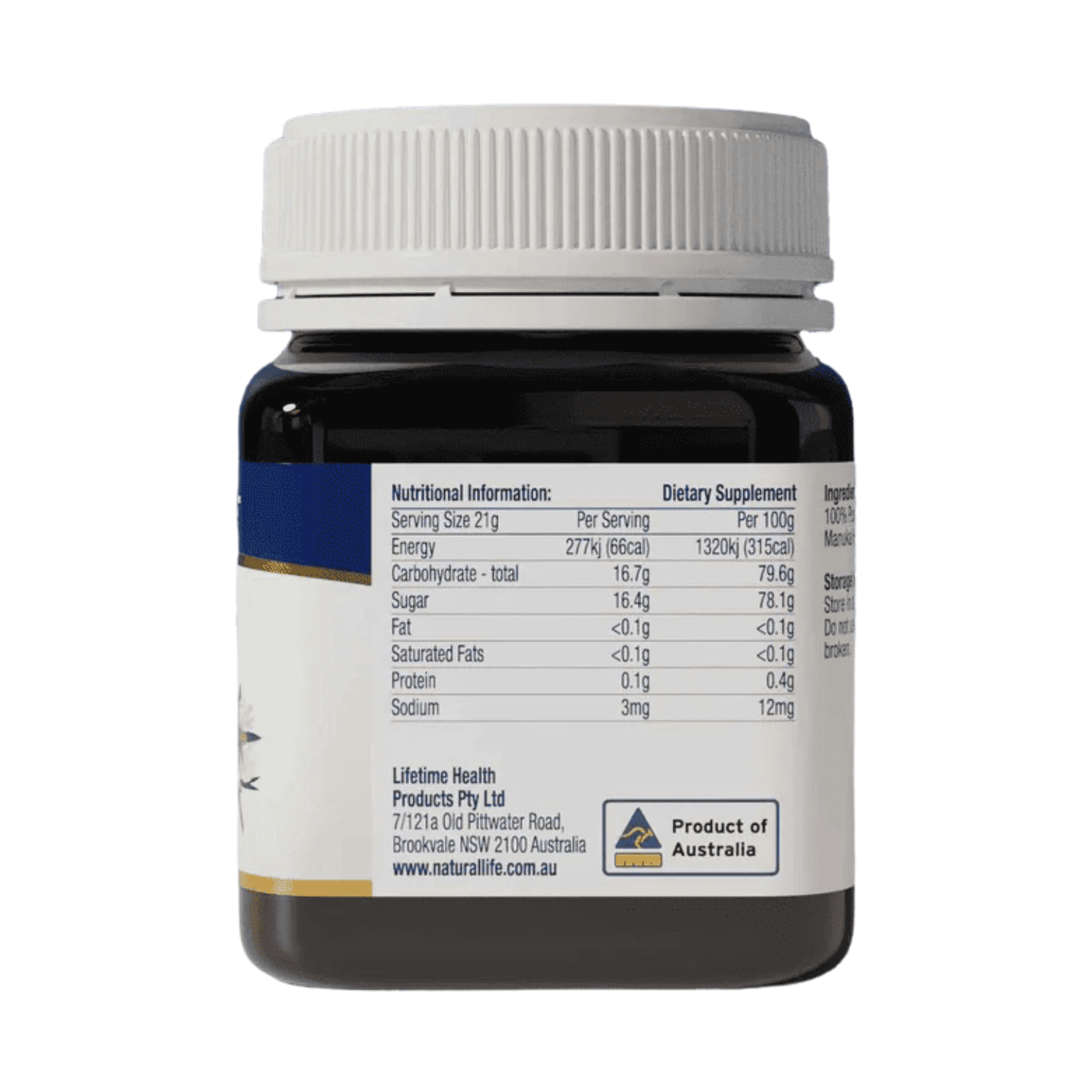 Natural Life Manuka Honey MGO 550+ 250g - BeeVitamins