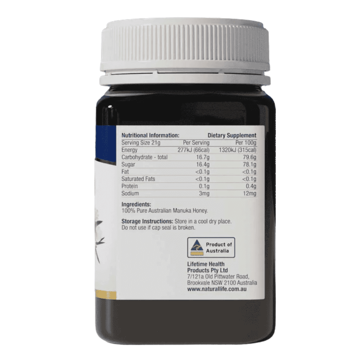 Natural Life Manuka Honey MGO 85+ 1KG - BeeVitamins