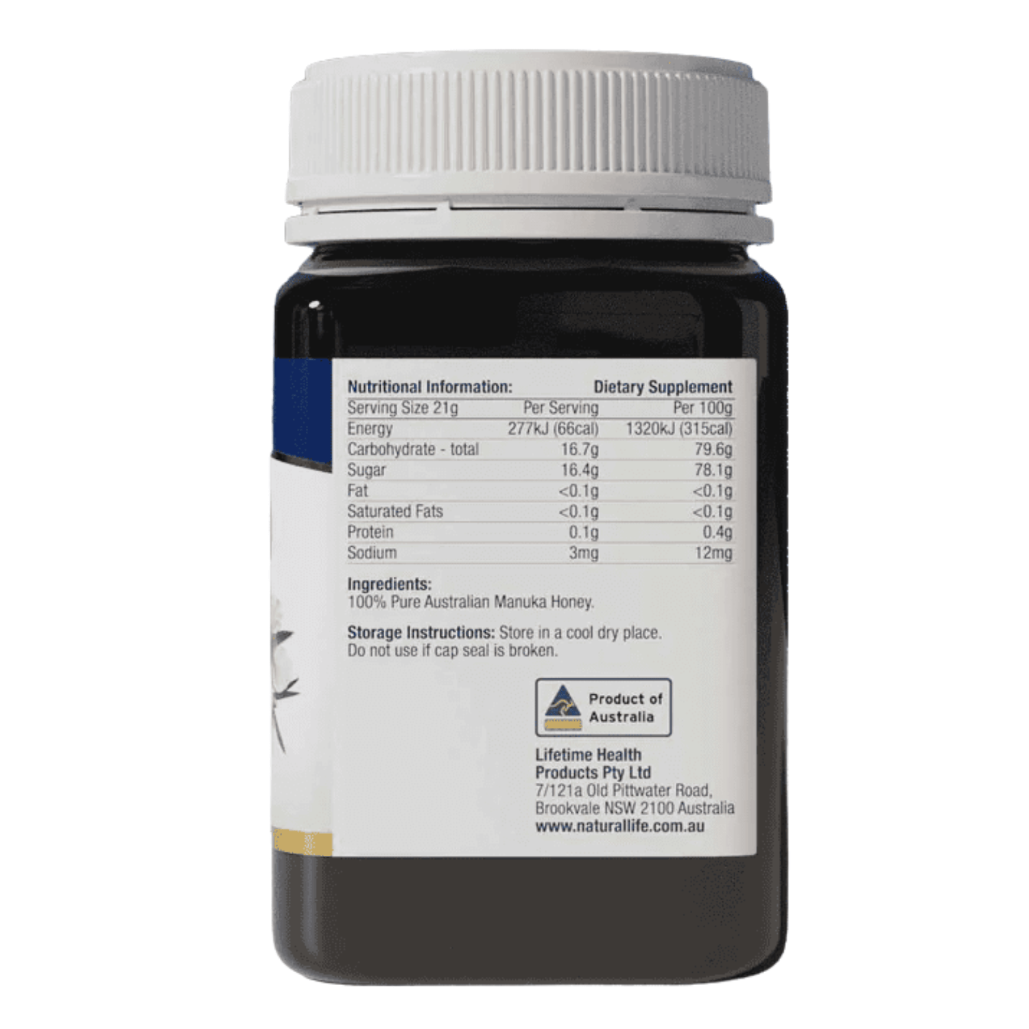 Natural Life Manuka Honey MGO 85+ 1KG - BeeVitamins