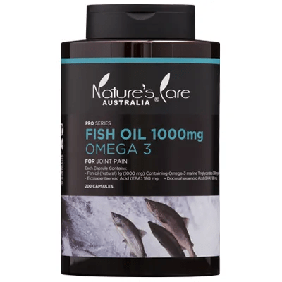 Nature's Care Pro Series Fish Oil 1000mg Omega 3 200 Capsules - BeeVitamins
