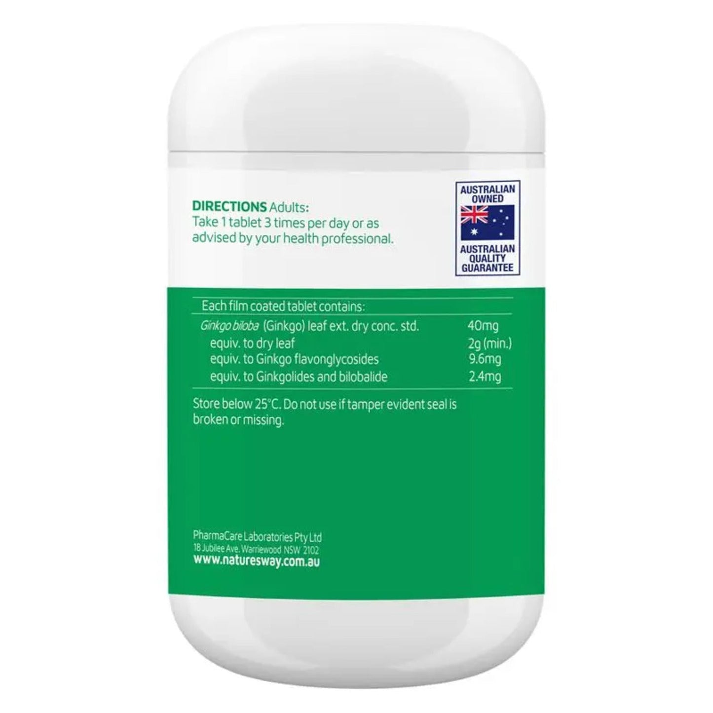 Nature's Way Ginkgo 2000 Brain & Memory 120 Tablets - BeeVitamins
