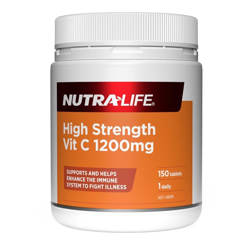 Nutra - Life High Strength Vitamin C 1200mg 150 Tablets - BeeVitamins