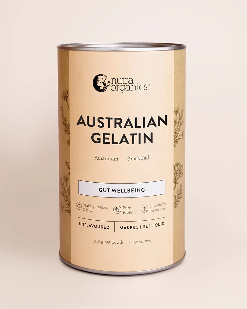 Nutra Organics Australian Gelatin Unflavoured 500g Powder - BeeVitamins