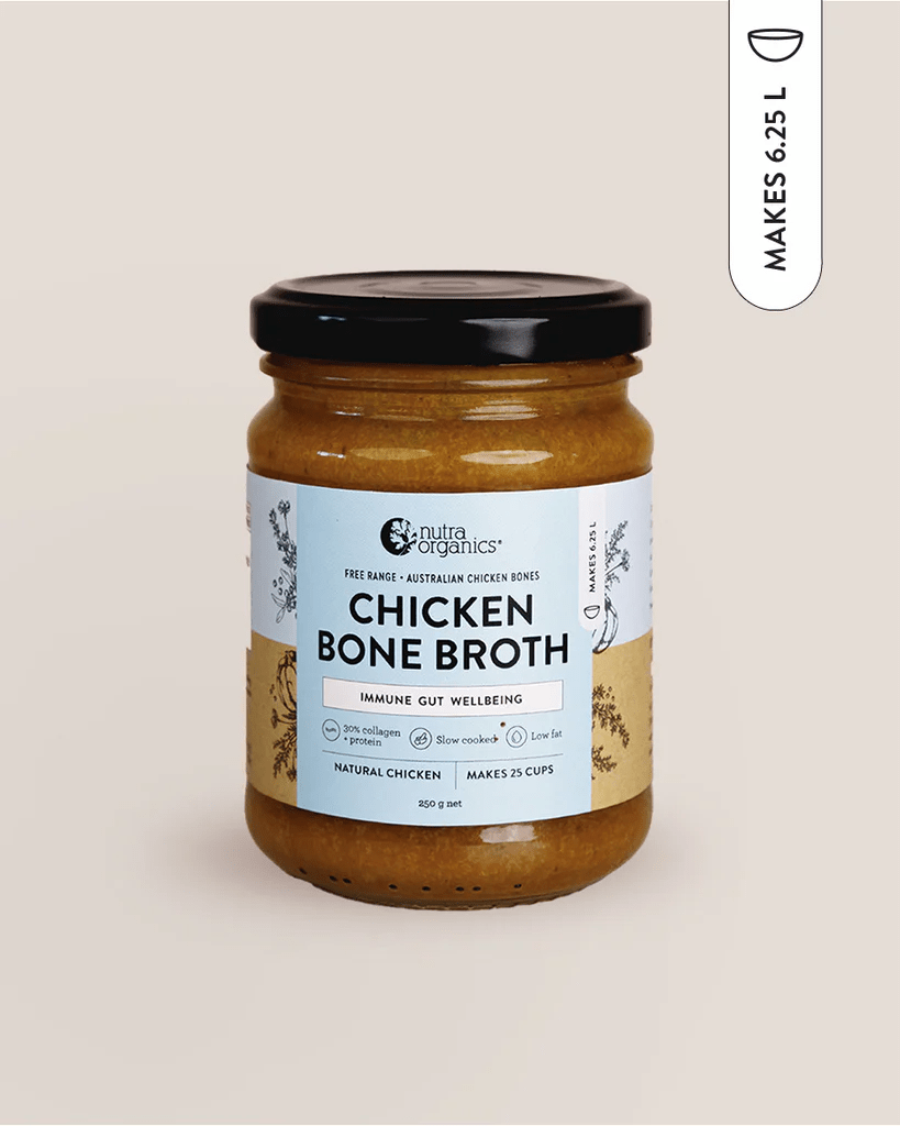 Nutra Organics Chicken Bone Broth Concentrate Natural 250g - BeeVitamins