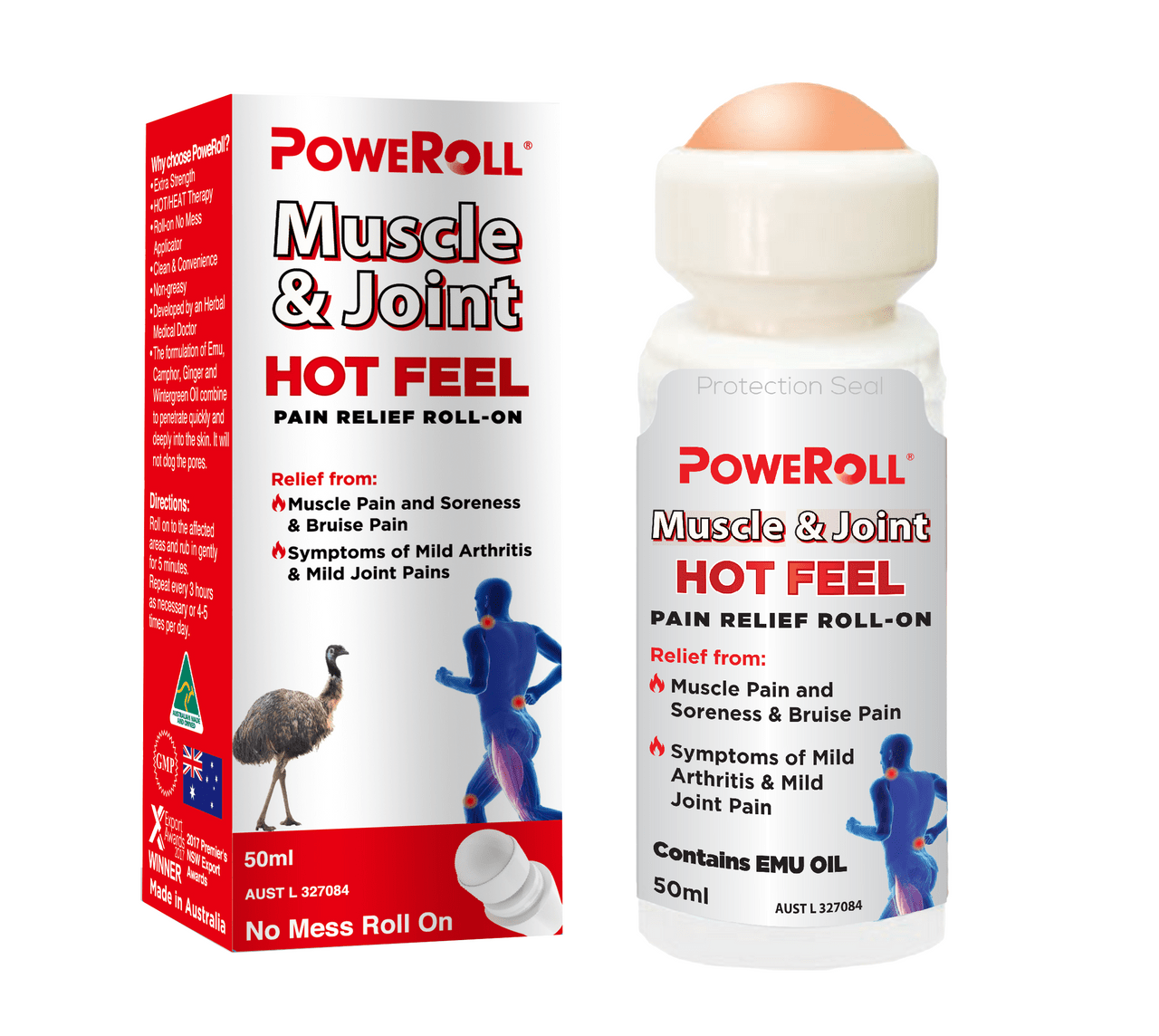 Poweroll Pain Relief Expert Plus Hot Roll - On 50ml - BeeVitamins