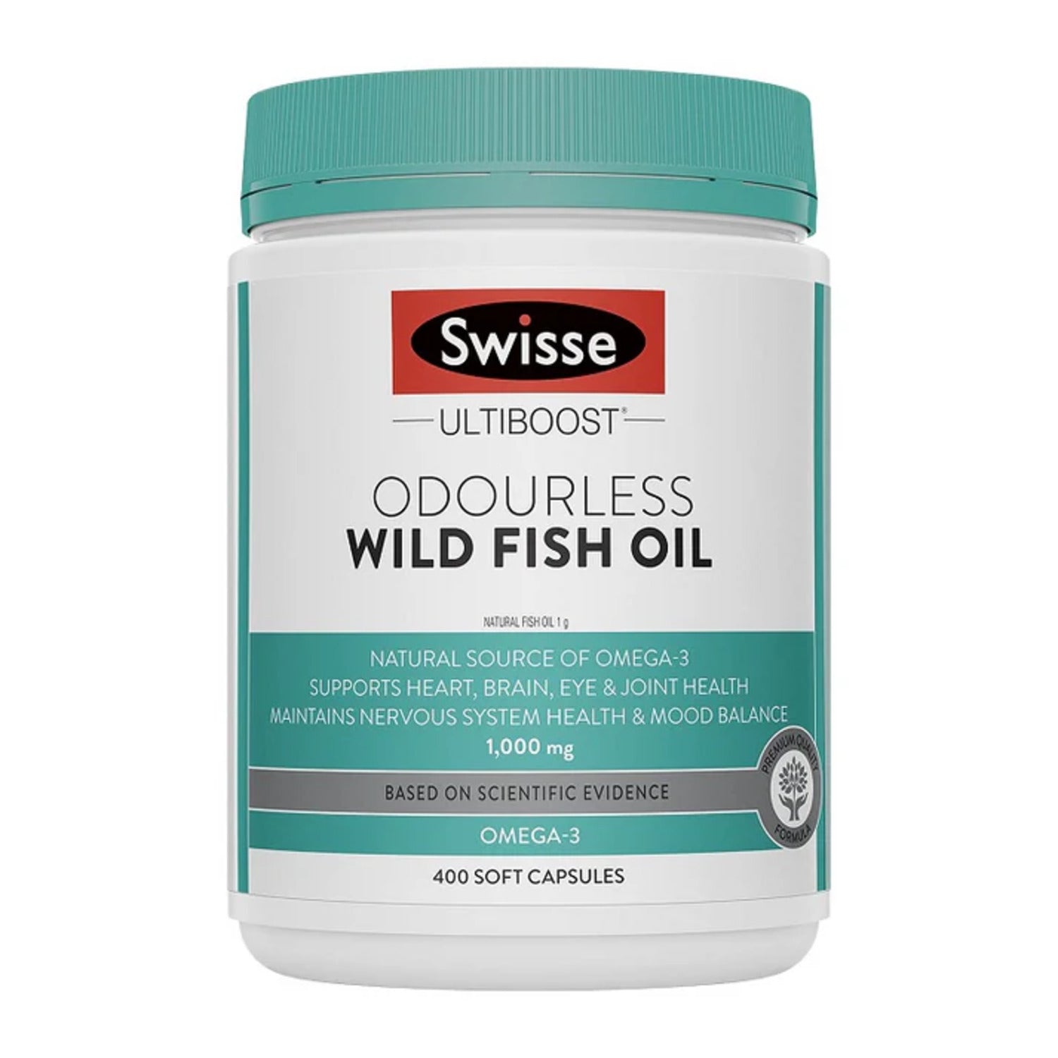 Swisse Odourless Fish Oil 1000mg 400 Soft Capsules - BeeVitamins