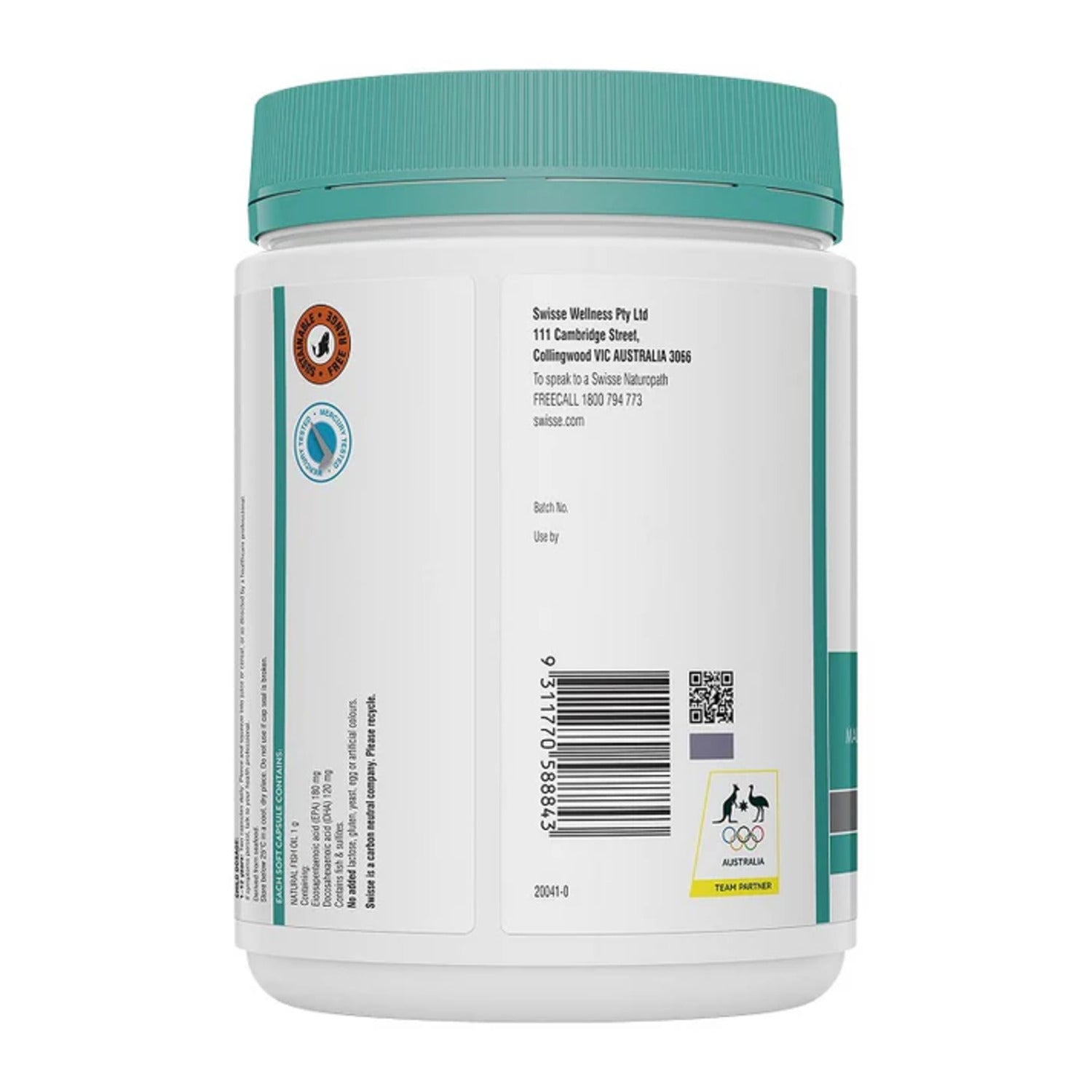 Swisse Odourless Fish Oil 1000mg 400 Soft Capsules - BeeVitamins