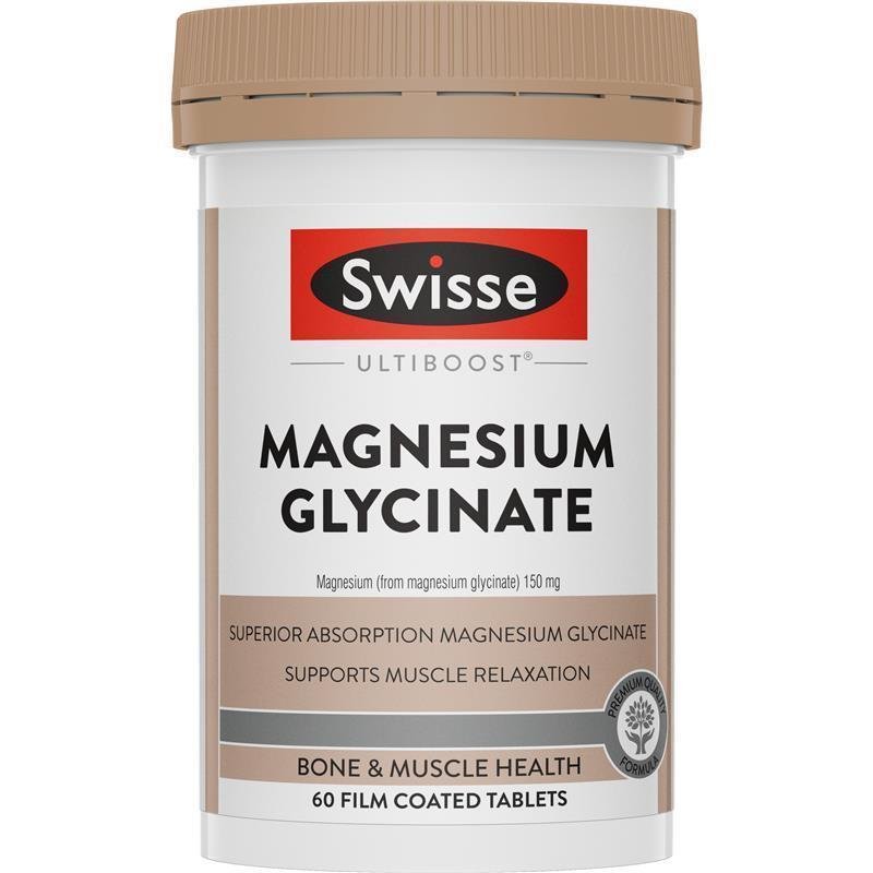 Swisse Ultiboost Magnesium Glycinate 60 Tablets - BeeVitamins
