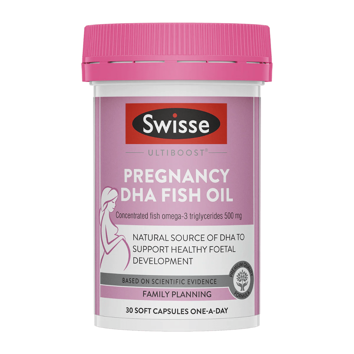 Swisse Ultiboost Pregnancy DHA Fish Oil 30 Soft Capsules - BeeVitamins