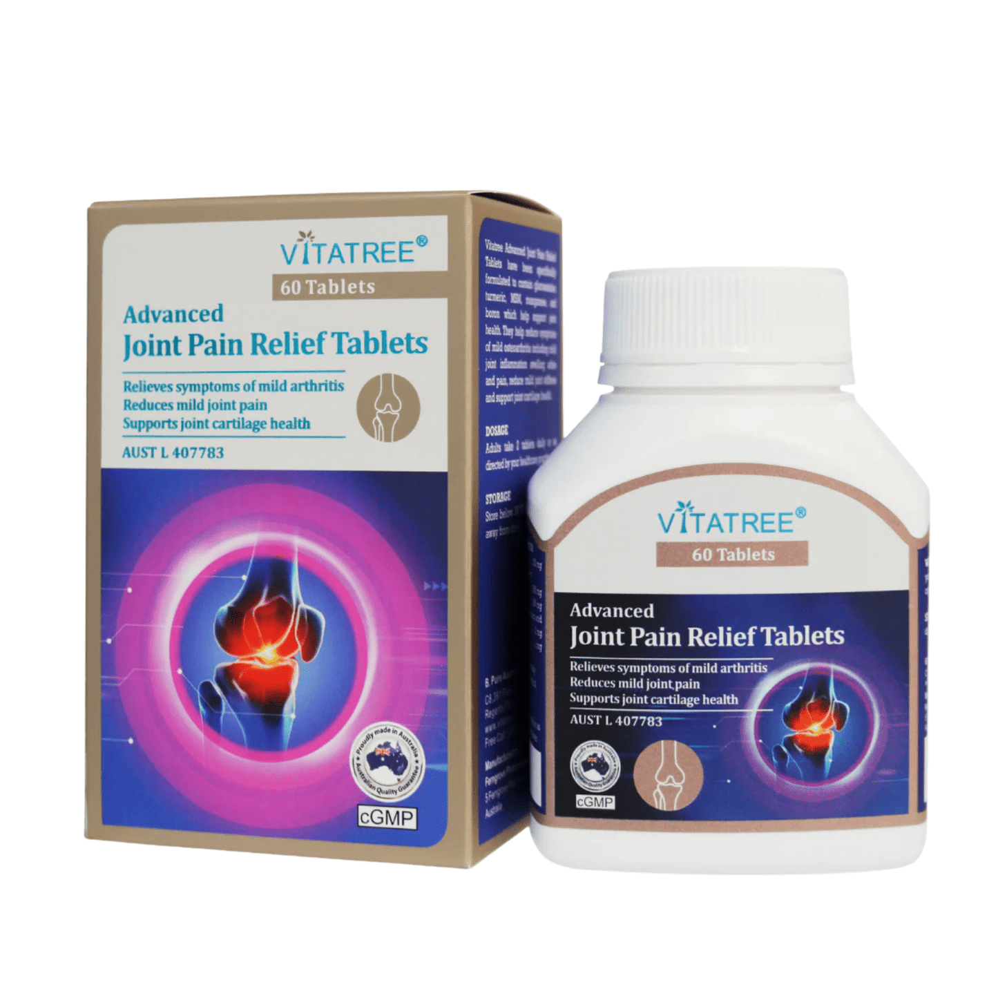 Vitatree Advanced Joint Pain Relief 60 Tablets - BeeVitamins