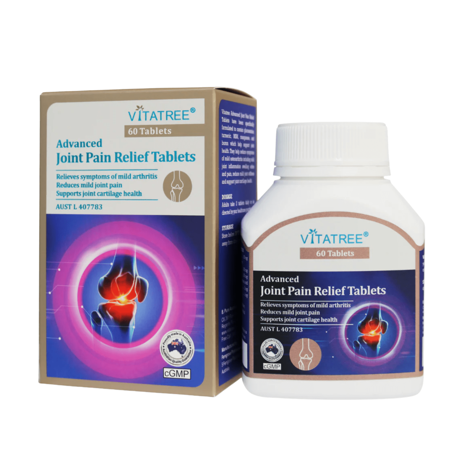 Vitatree Advanced Joint Pain Relief 60 Tablets - BeeVitamins