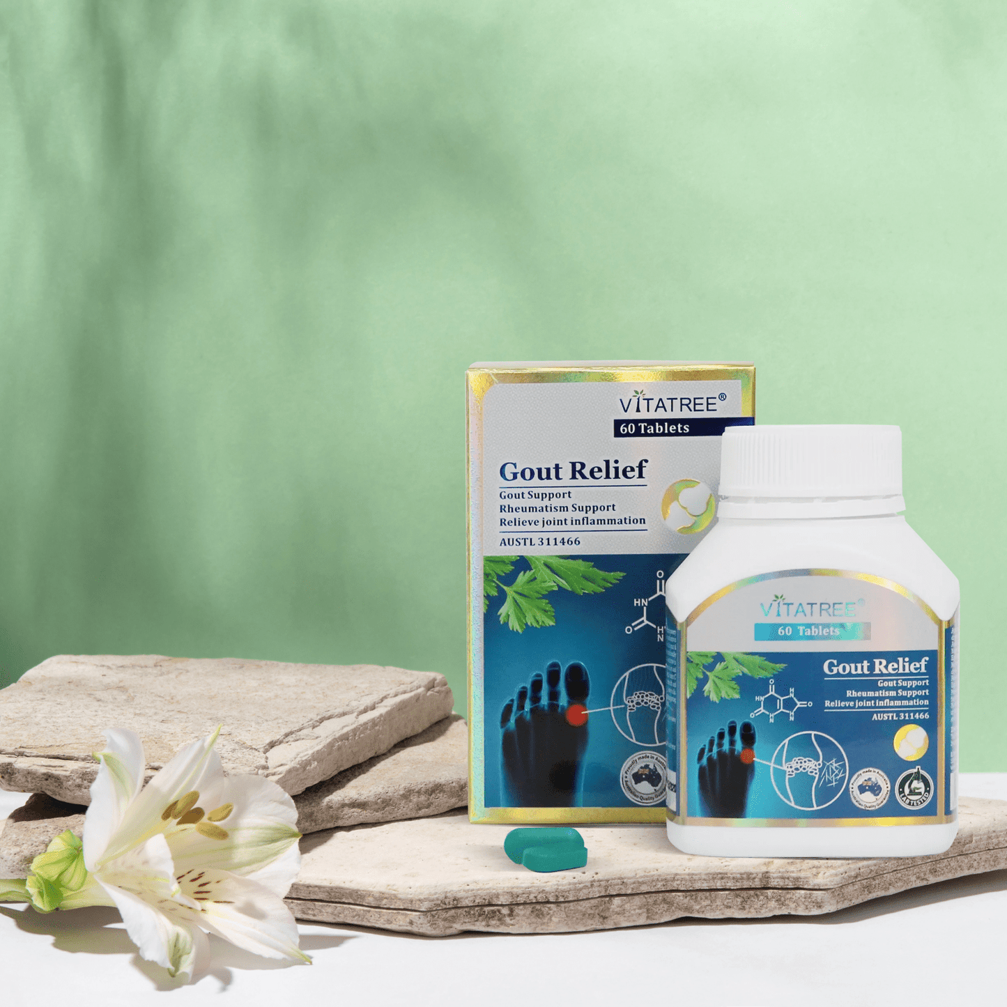 Vitatree Gout Relief 60 Tablets - BeeVitamins