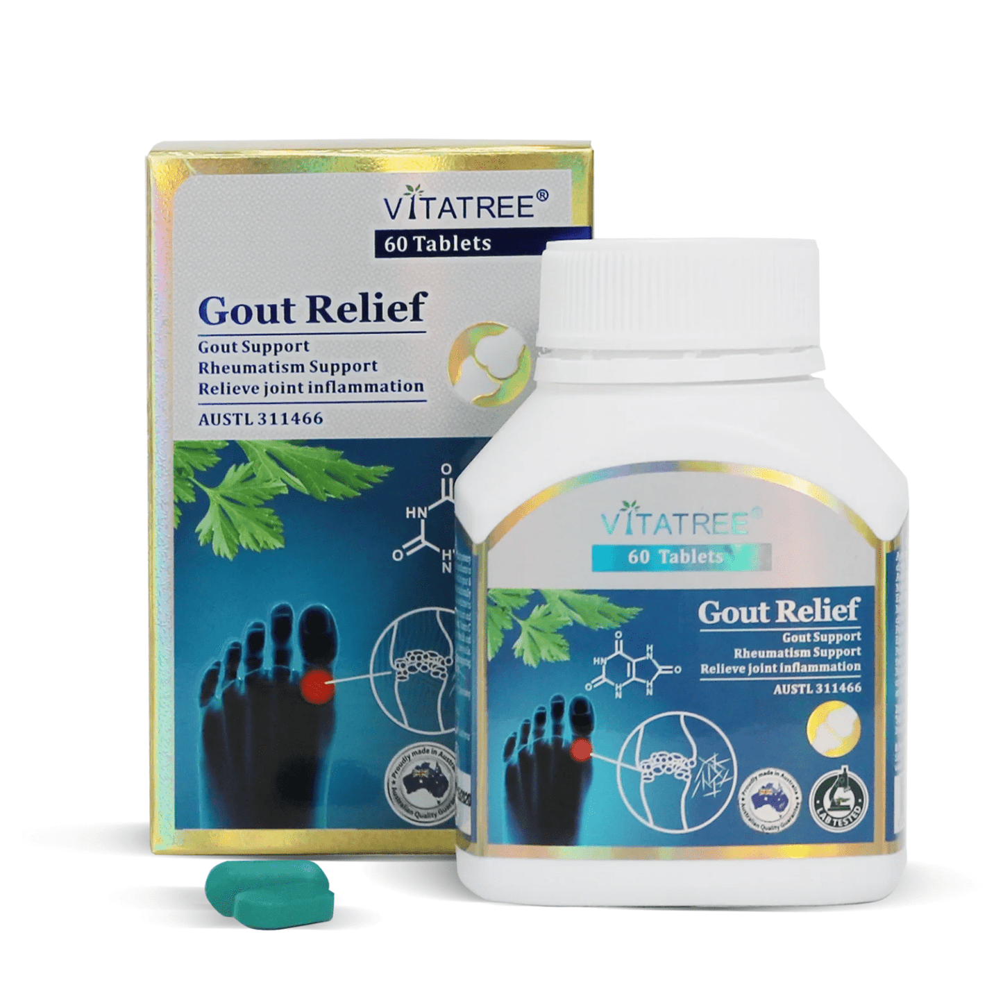 Vitatree Gout Relief 60 Tablets - BeeVitamins
