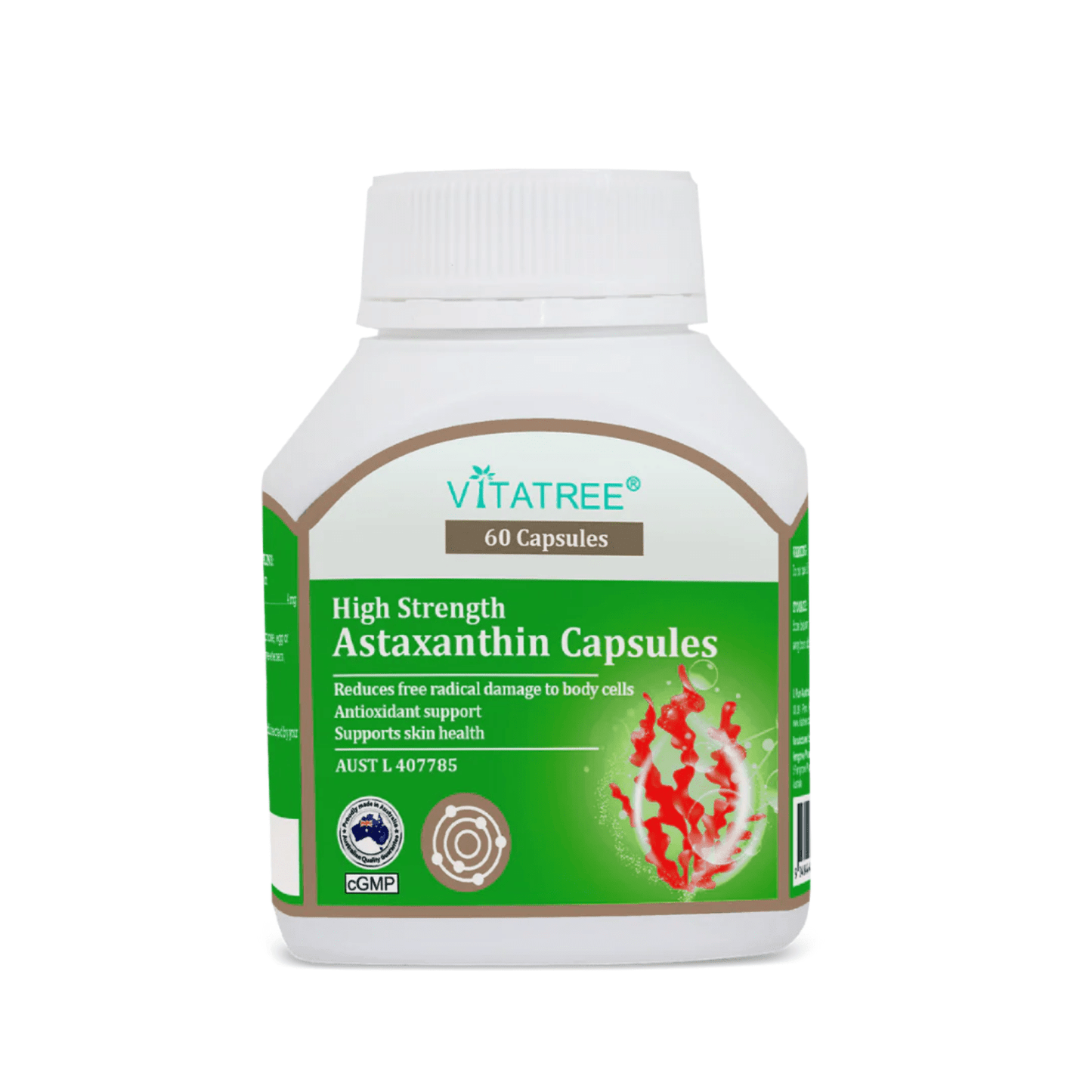 Vitatree High Strength Astaxanthin 60 Capsules - BeeVitamins