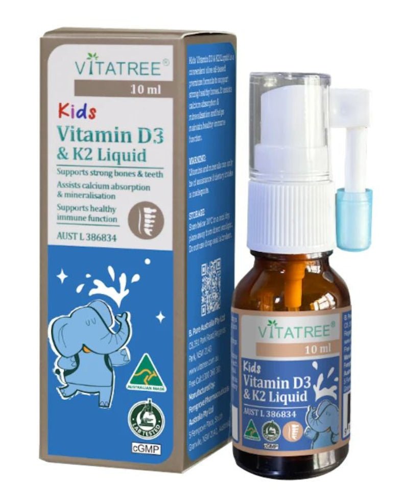 Vitatree Kids Vitamin D3 & K2 Liquid Spray 10ml - BeeVitamins