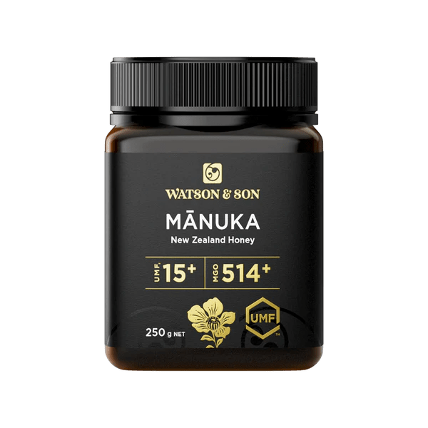 Watson & Son UMF 15+ (MGO 514+) Manuka Honey 250g - BeeVitamins