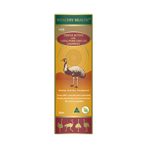 Wealthy Health Triple Active with 100% Pure Emu Oil Liniment - BeeVitamins