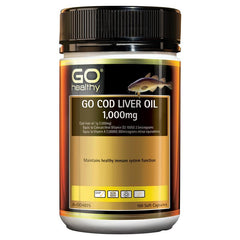 Go Healthy Cod Liver Oil 1000mg 100 Soft Capsules