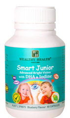 Wealthy Health Smart Junior Advanced Bright Vision with DHA & Iodine 60 Capsules