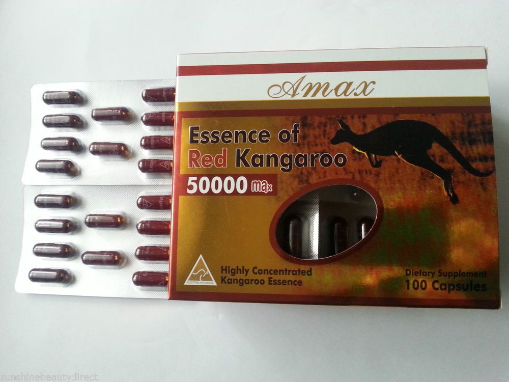 Amax Essence of Red Kangaroo 50000 Max / 100 Capsules - BeeVitamins