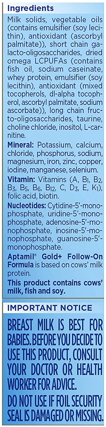 Aptamil Gold+2 Baby Follow - On Formula from 6 - 12 Months 900g - BeeVitamins