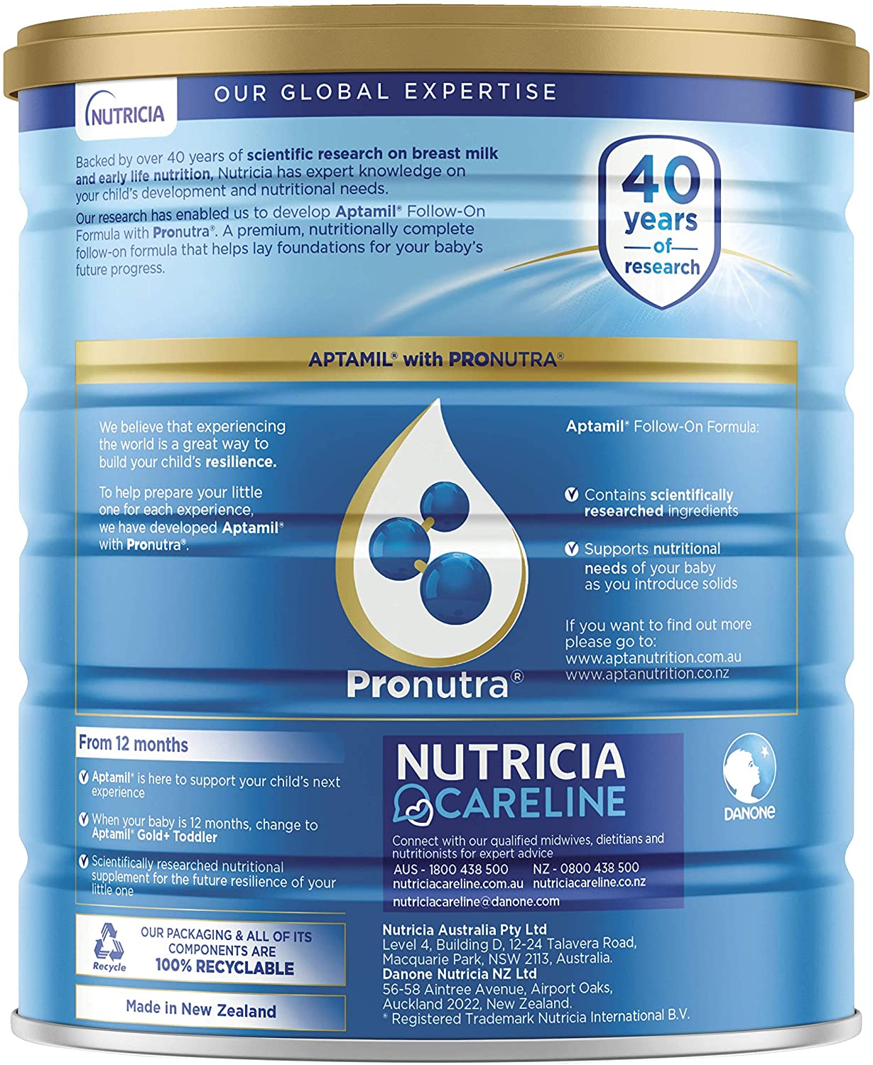 Aptamil Gold+2 Baby Follow - On Formula from 6 - 12 Months 900g - BeeVitamins