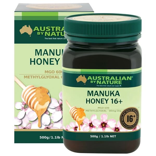 Australian by Nature 16+ 500g Manuka Honey - New Zealand (MGO 600) - High Quality - BeeVitamins
