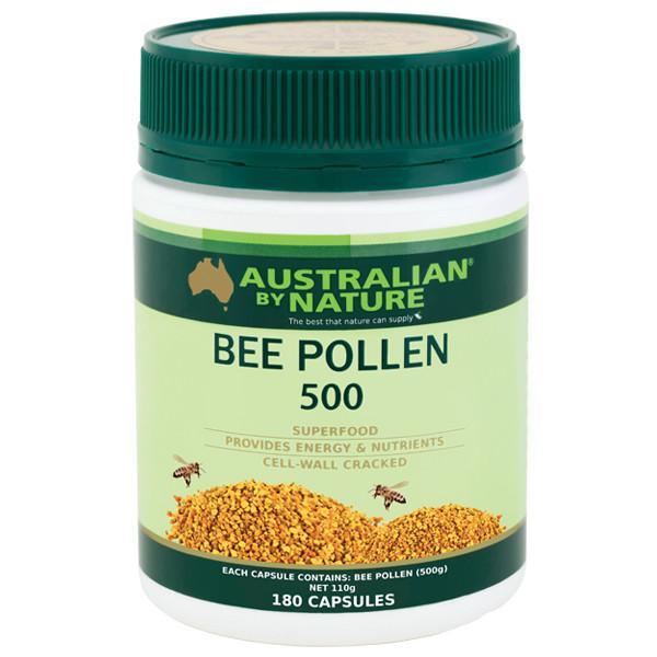 Australian by Nature Bee Pollen 500mg 180 Capsules - BeeVitamins