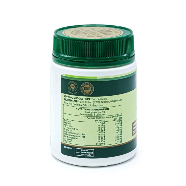 Australian by Nature Bee Pollen 500mg 180 Capsules - BeeVitamins