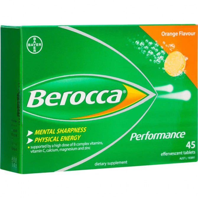 Berocca Perfomance Orange 45 Effervescent Tablets - BeeVitamins