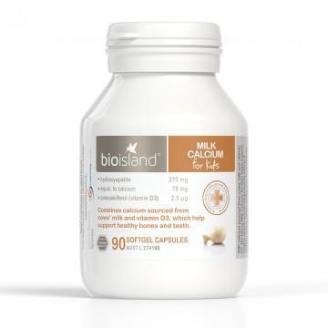 Bio Island Milk Calcium Kids 90 Capsules - BeeVitamins