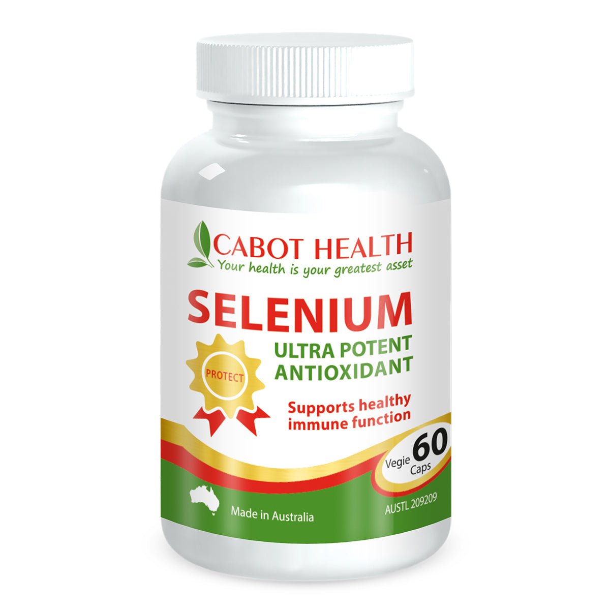Cabot Health Selenium Ultra Potent Organic 60 Capsules - BeeVitamins