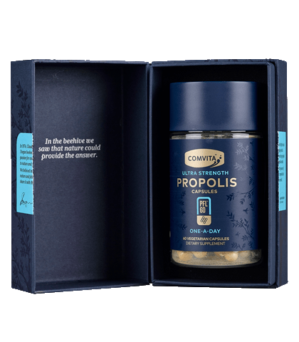 Comvita Propolis Ultra Strength PFL 60 One - A - Day / 60 Vegetarian Capsules - BeeVitamins