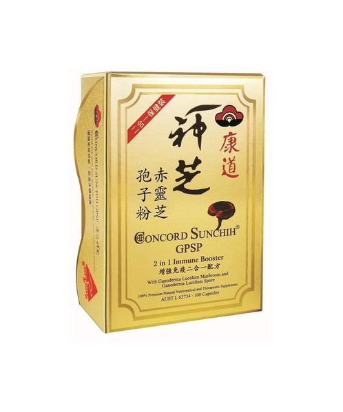 Concord Sunchih GPSP 2 in 1 Immune Booster / 100 Vegetarian Capsules (Bonus FREE 10 Capsules) - BeeVitamins
