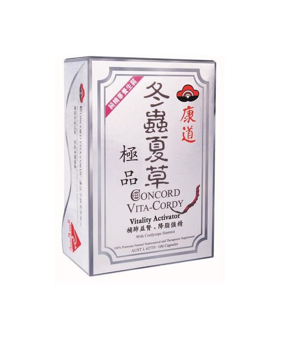 Concord Vita Cordy Vitality Activator 100 Capsules - BeeVitamins