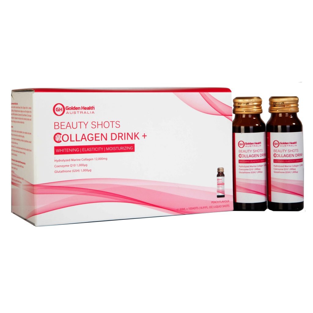 Golden Health Beauty Shots Collagen Drink 12,000mg 50ml x 10 shots - BeeVitamins