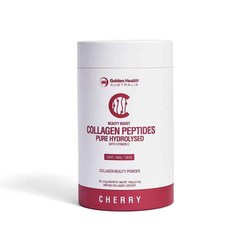 Golden Health Collagen Peptides Cherry Flavour 30 x 3.5g Sachets - BeeVitamins