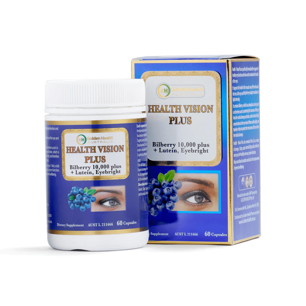 Golden Health Health Vision Plus 60 Capsules - BeeVitamins