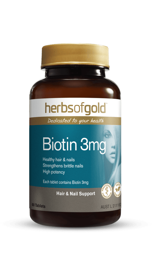 Herbs of Gold Biotin 3mg 60 Tablets - BeeVitamins