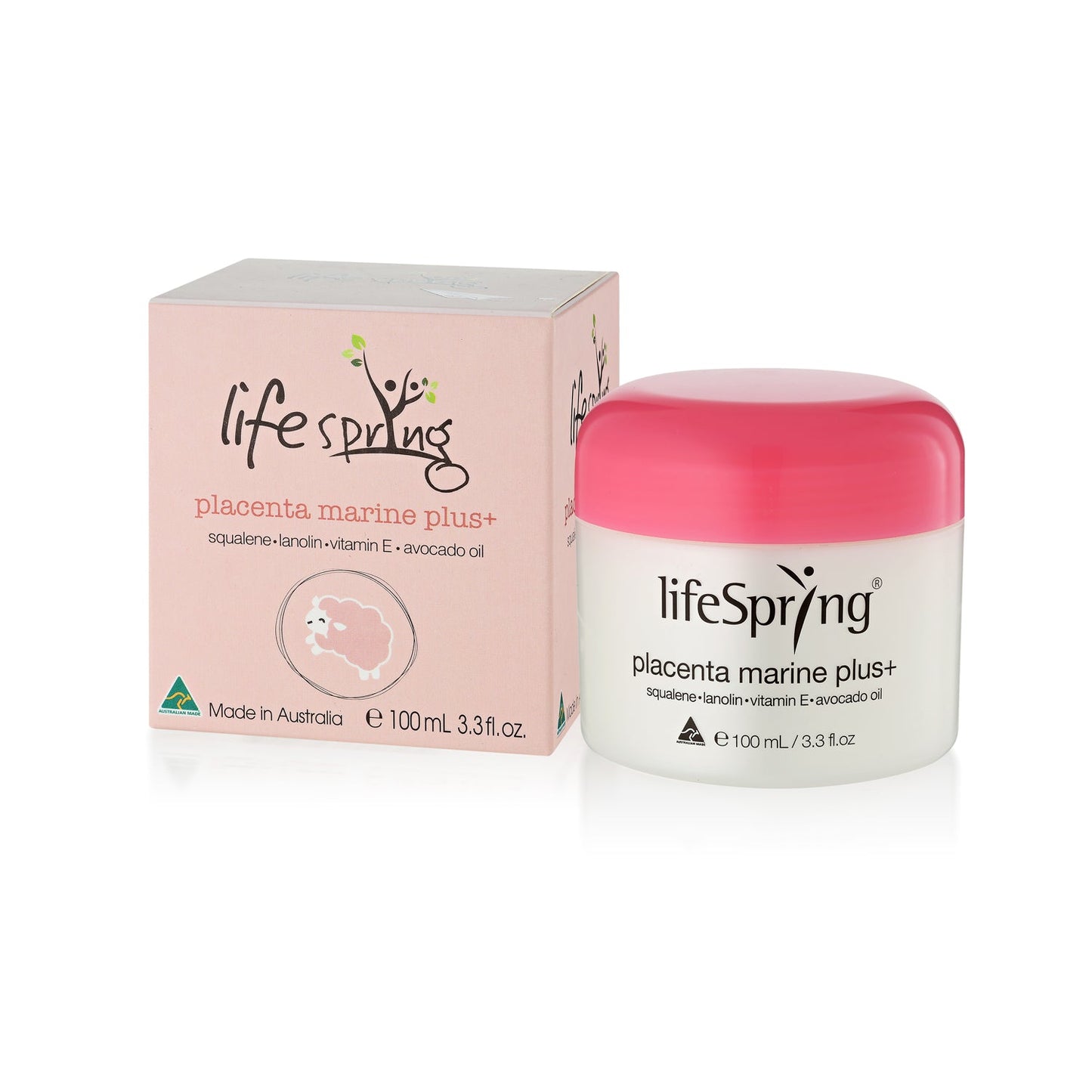 LifeSpring Placenta Cream Marine Plus+ 100mL - BeeVitamins