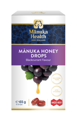 Manuka Health Manuka Honey Drops Mgo 400+ Blackcurrant Flavour 15 drops - BeeVitamins