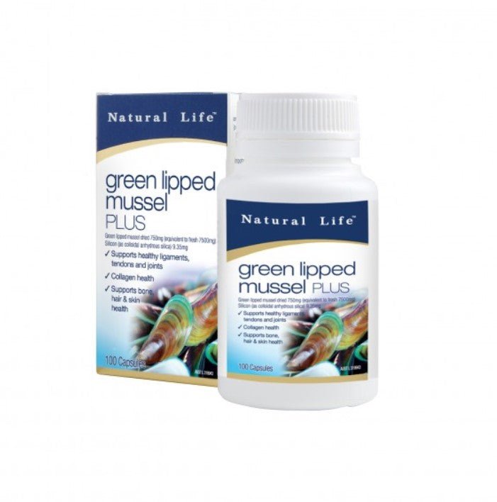 Natural Life Green Lipped Mussel 750mg 100 caps - BeeVitamins
