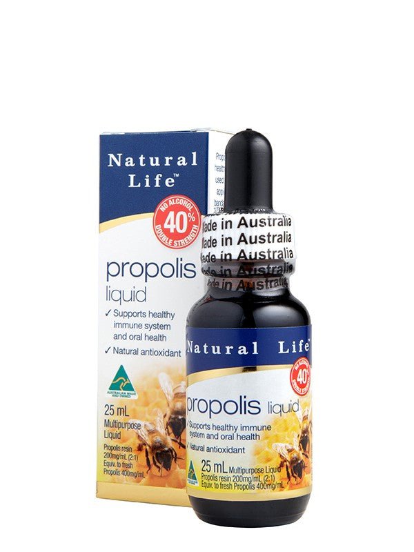 Natural Life Propolis Liquid Double Strength 40% 25 mL - BeeVitamins
