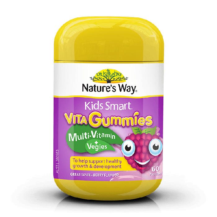 Nature's Way Kids Smart Vita Gummies Multi Vitamin + Vegies 60 Pastilles - BeeVitamins
