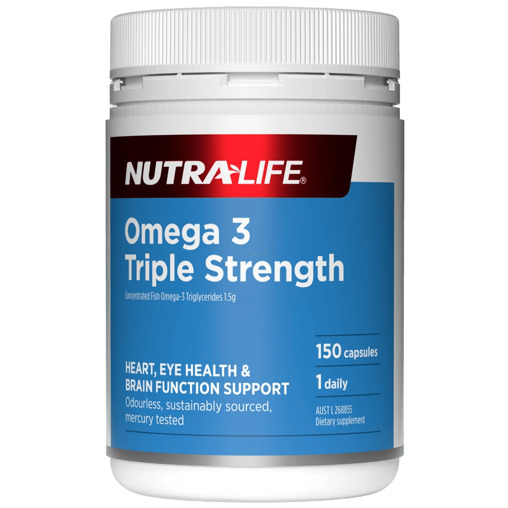 NutraLife Omega 3 Triple Strength 150 Capsules - BeeVitamins