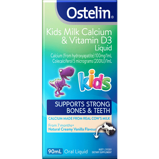 Ostelin Kids Milk Calcium & Vitamin D3 Liquid 90ml - BeeVitamins