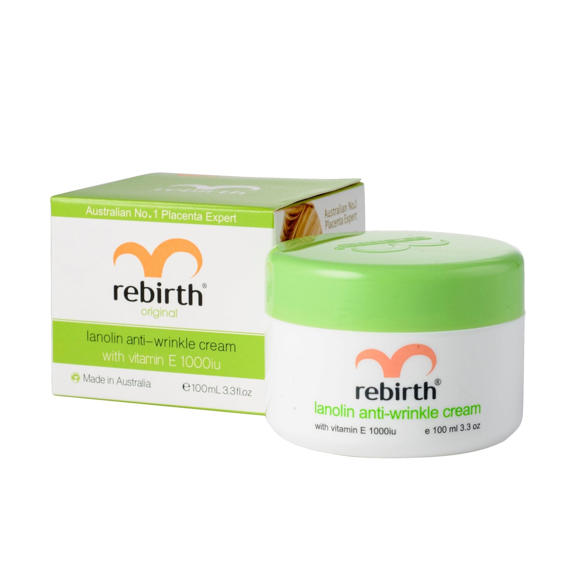 Rebirth Lanolin Anti - Wrinkle Cream with Vitamin E 1000IU / 100mL - BeeVitamins
