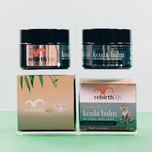 Rebirth Platinum Koala Balm with Eucalyptus, Camphor, Menthol 30g - BeeVitamins