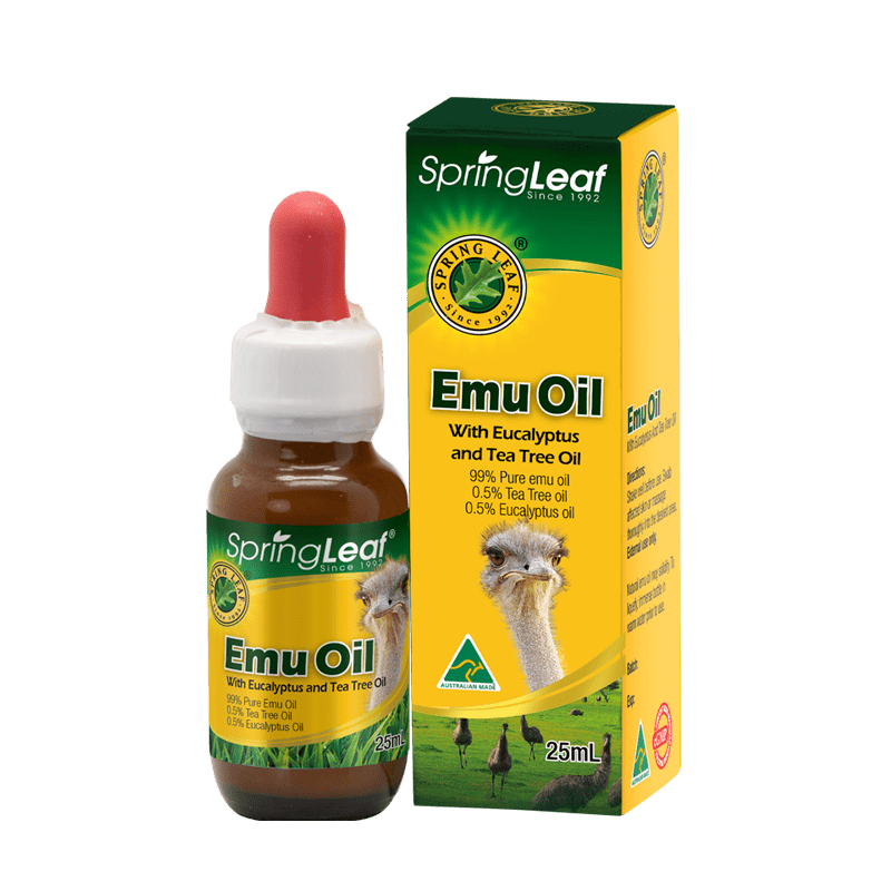 Spring Leaf Emu Oil with Eucalyptus and Tea Tree Oil - BeeVitamins